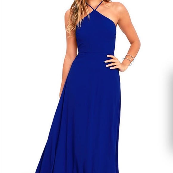 Lulus Dresses & Skirts - Lulus Pleasantly Surprised Royal Blue Backless Maxi Dress Size M